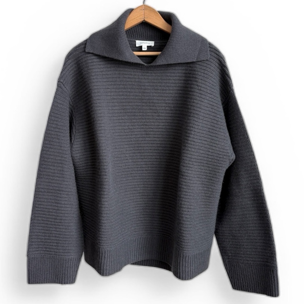 Haven Well Within Cashmere Knit Sweater Oversized Collared Pullover Size L